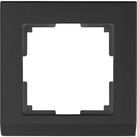 Рамка на 1 пост  WL04-Frame-01-black, цвет черный