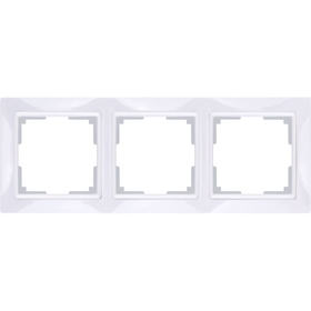 Рамка на 3 поста  WL03-Frame-03, цвет белый