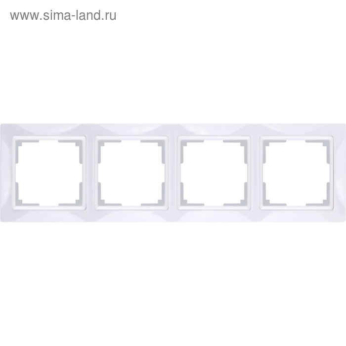 Рамка на 4 поста WL03-Frame-04, цвет белый цена и фото