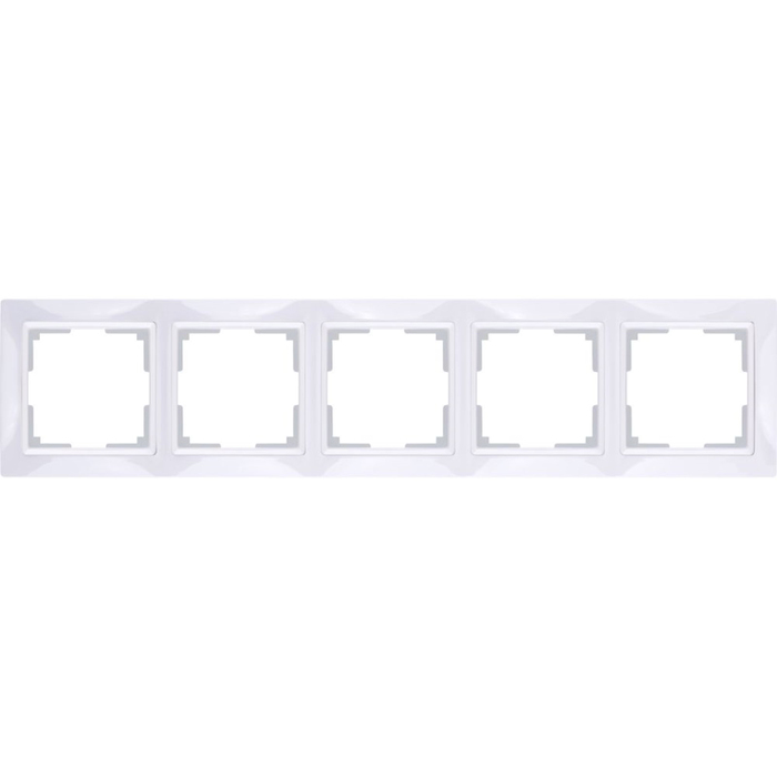 Рамка на 5 постов  WL03-Frame-05, цвет белый