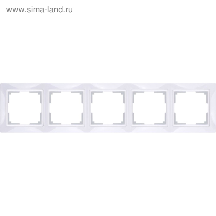 Рамка на 5 постов  WL03-Frame-05, цвет белый