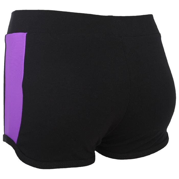 Шорты с лампасами, размер 42, цвет чёрный-фиолет