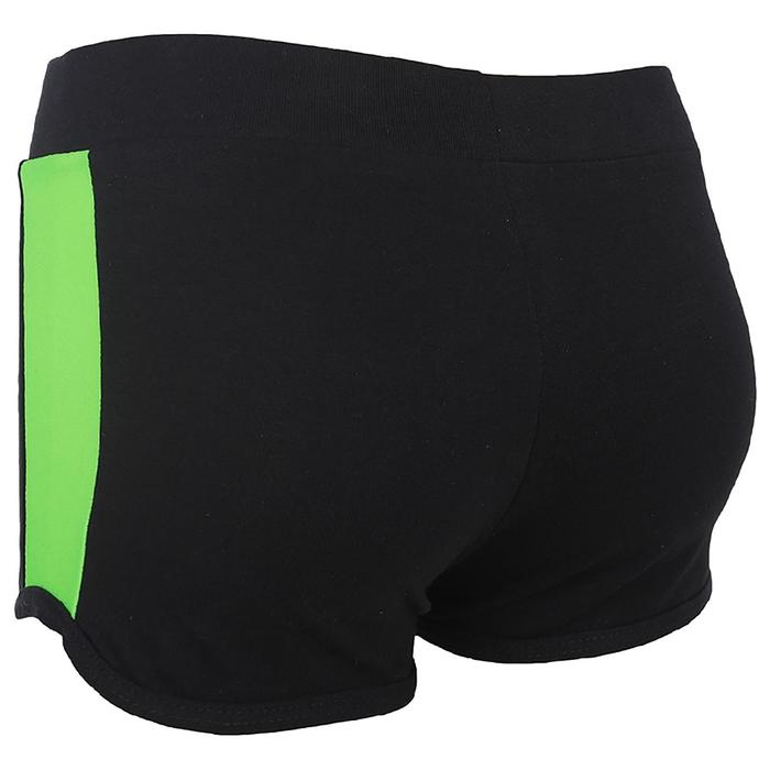 Шорты с лампасами, размер 34, цвет чёрный-лимон