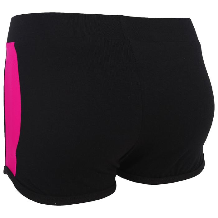 Шорты с лампасами, размер 40, цвет чёрный-фуксия