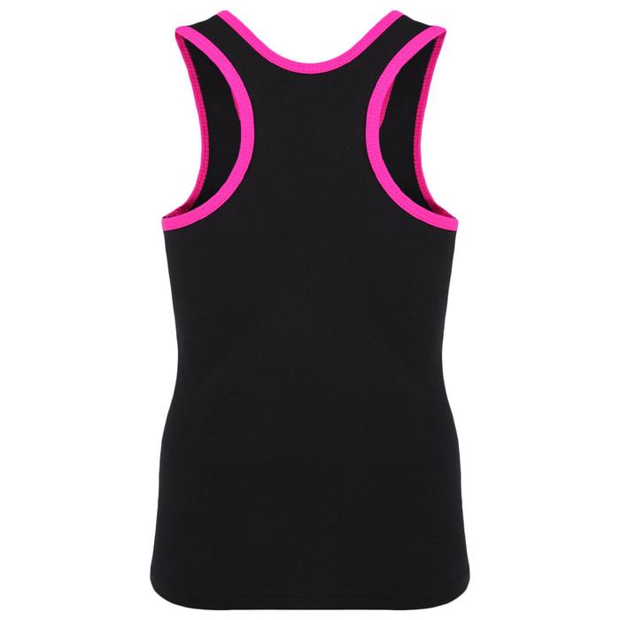 Майка-борцовка с окантовкой, размер 42, цвет чёрный-фуксия