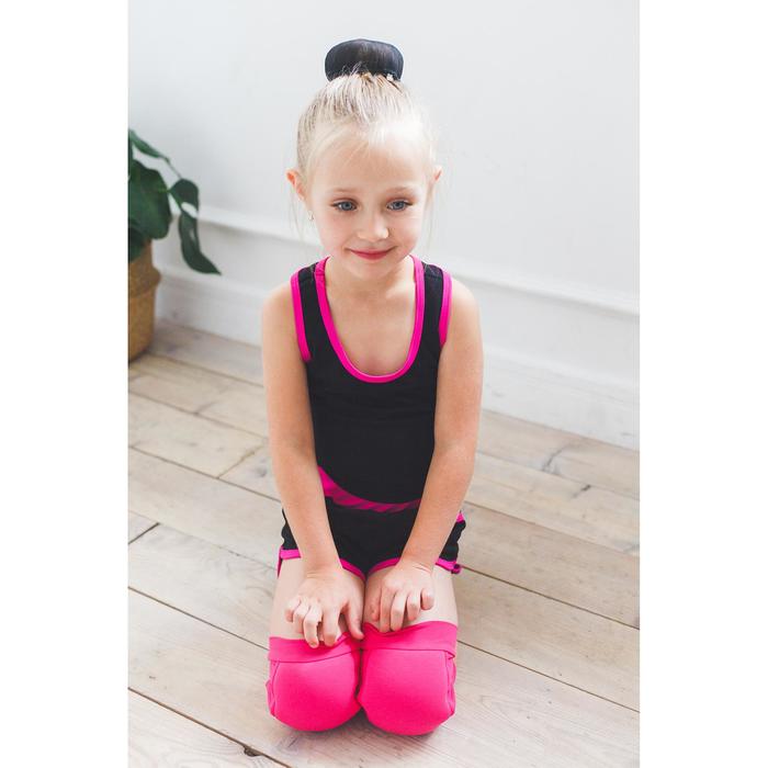 Майка-борцовка с окантовкой, размер 42, цвет чёрный-фуксия