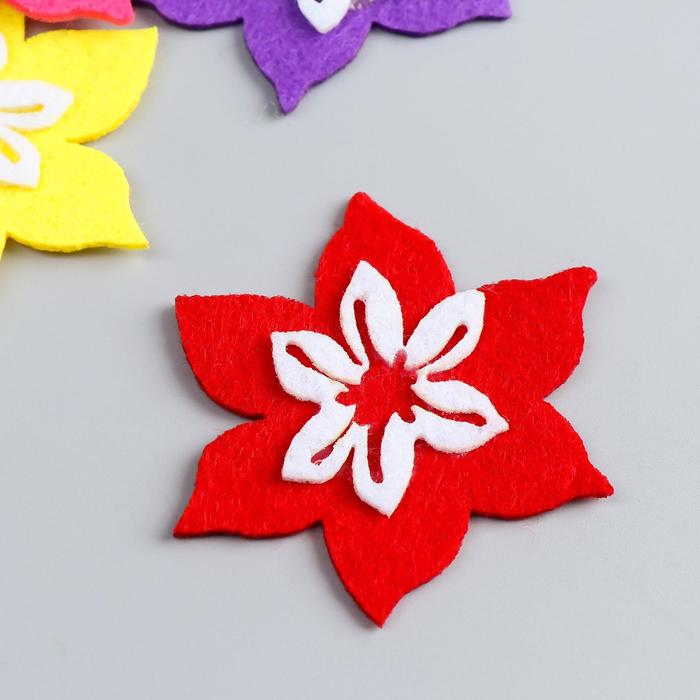 Декор для творчества войлок "Лилия" набор 5 шт 6х6,2 см