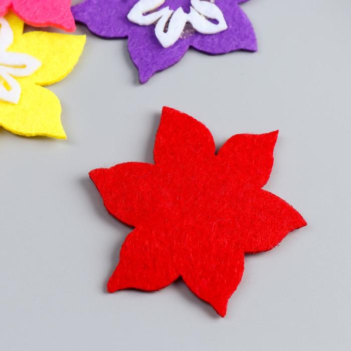 Декор для творчества войлок "Лилия" набор 5 шт 6х6,2 см