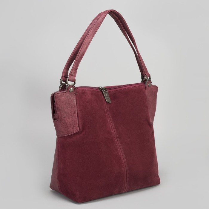 Сумка женская, отдел с перегородкой, наружный карман, цвет красный