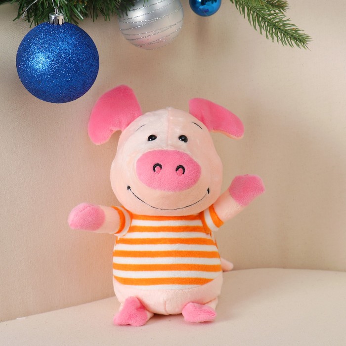 Мягкая игрушка "Улыбчивый поросёнок" с присоской, цвета микс