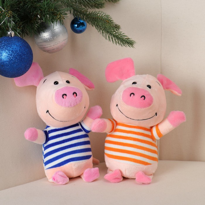 Мягкая игрушка "Улыбчивый поросёнок" с присоской, цвета микс