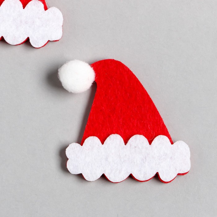 Декор для творчества войлок &quot;Новогодние колпаки&quot; набор 5 шт 4х4 см