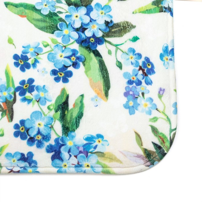 Набор ковриков для ванной и туалета 3 шт "Незабудки"