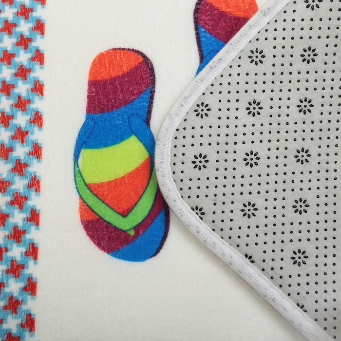 Набор ковриков для ванной и туалета 3 шт "Сланцы"