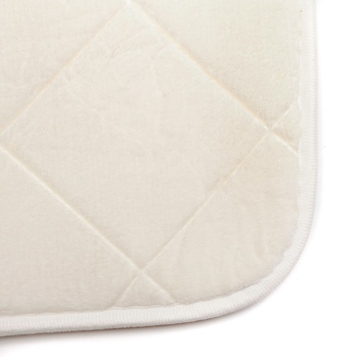 Набор ковриков для ванной и туалета 2 шт "Ромбы", цвет молочный