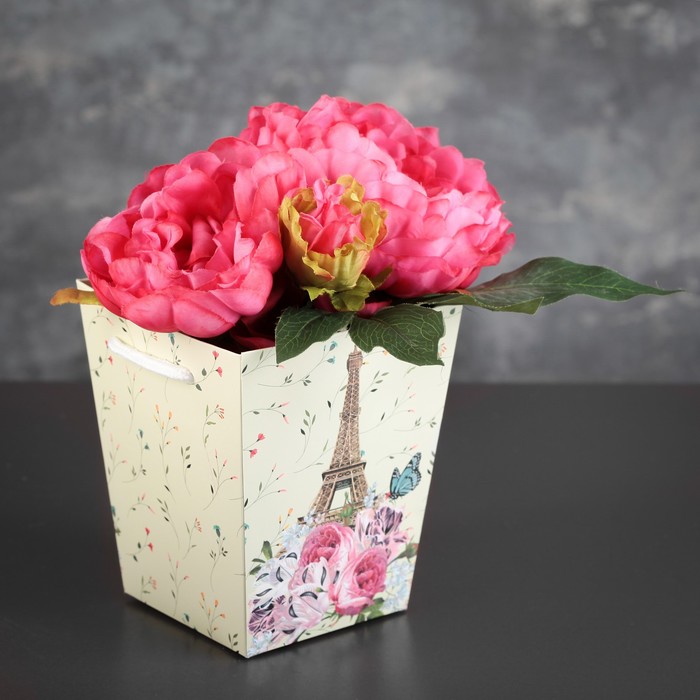 Переноска для цветов 13 х 13 х 15,5 см