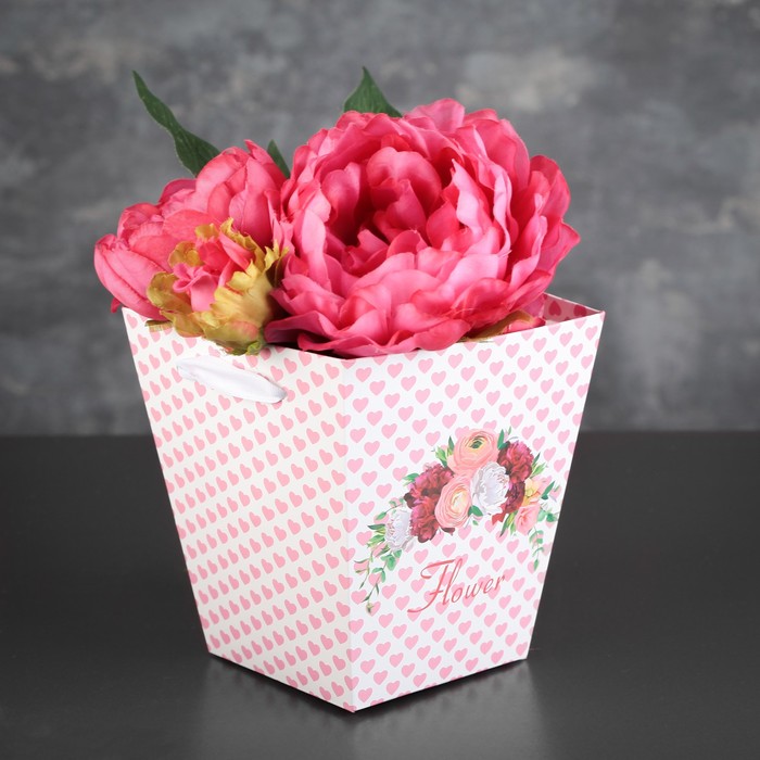 Переноска для цветов 13 х 13 х 15,5 см