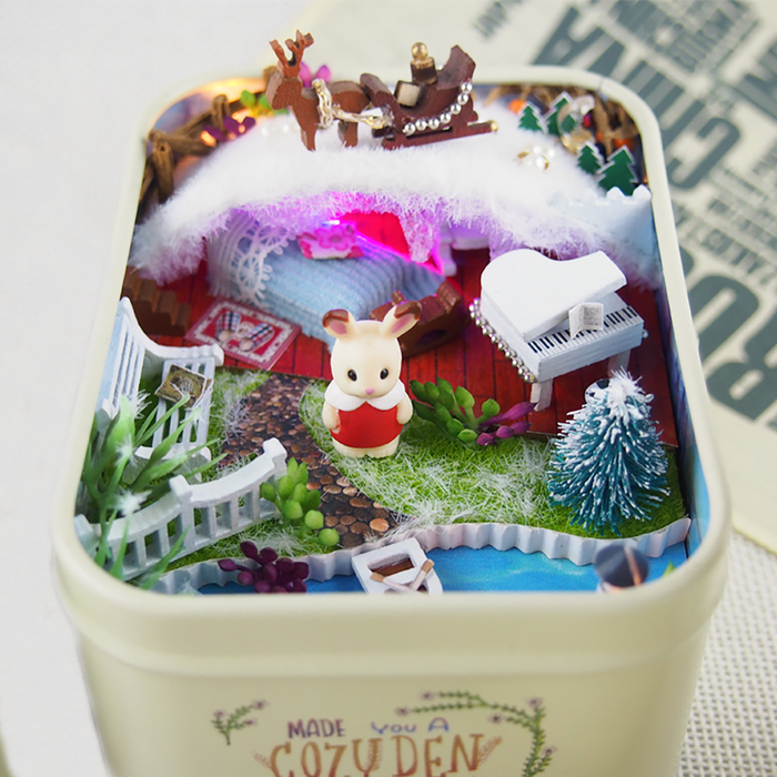 Интерьерный домик - миниатюра, своими руками "Зайкин домик у моря" в банке