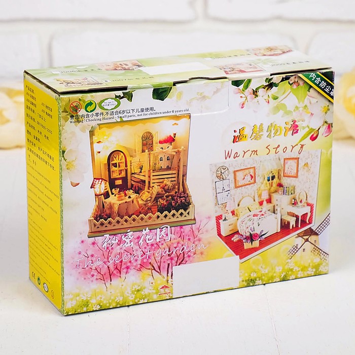 Интерьерный домик - миниатюра, своими руками "Веранда у дома" со светом