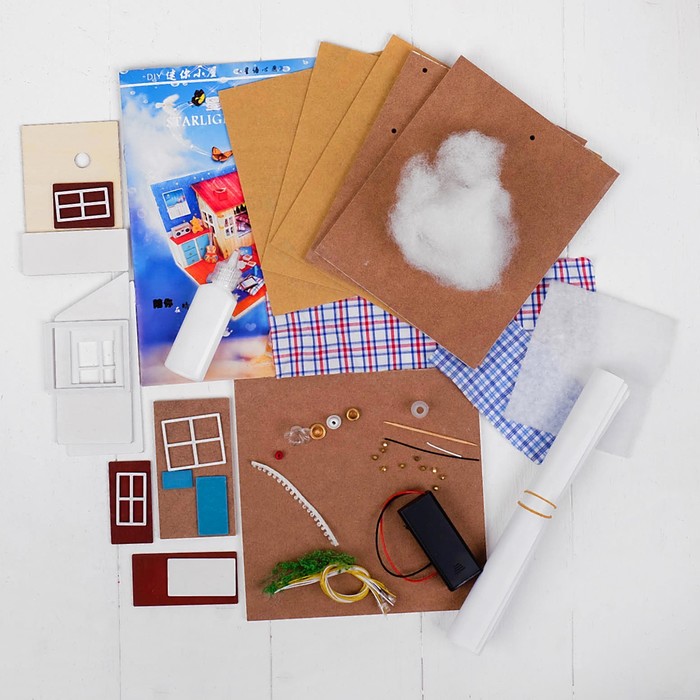 Интерьерный домик - миниатюра, своими руками "Детская комната" со светом