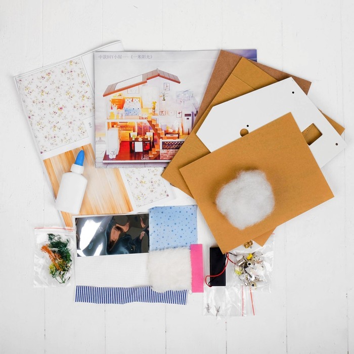 Интерьерный домик - миниатюра своими руками "Трёхуровневый дом" со светом