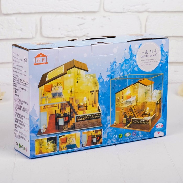 Интерьерный домик - миниатюра своими руками "Трёхуровневый дом" со светом