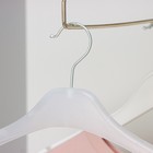 Вешалка-плечики для одежды, 43,5×20,5×4,4 см, антискользящее покрытие, цвет прозрачный - Фото 2