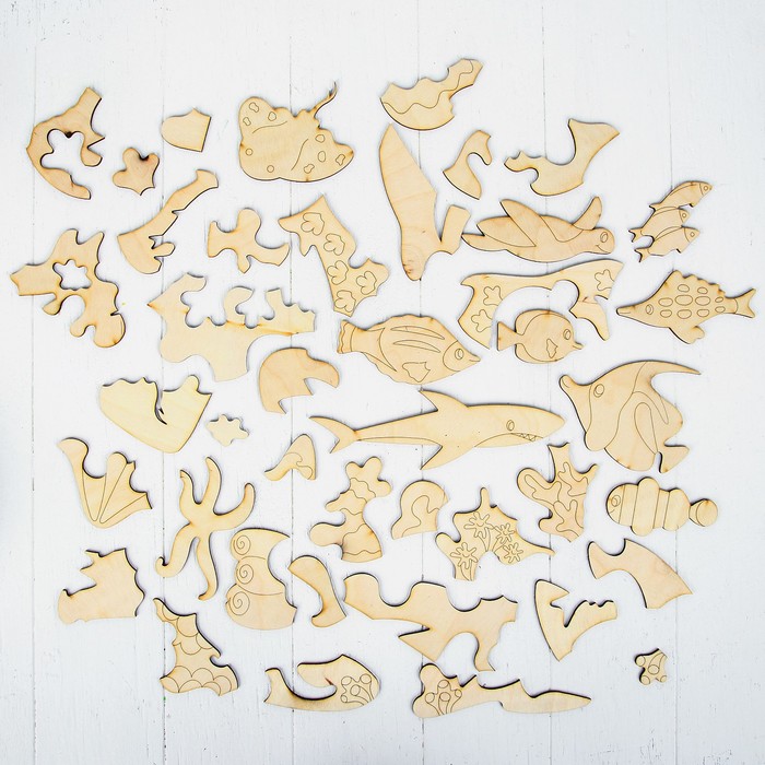 Пазл деревянный "Коралловый риф", 37 × 29,5 см, 41 элемент