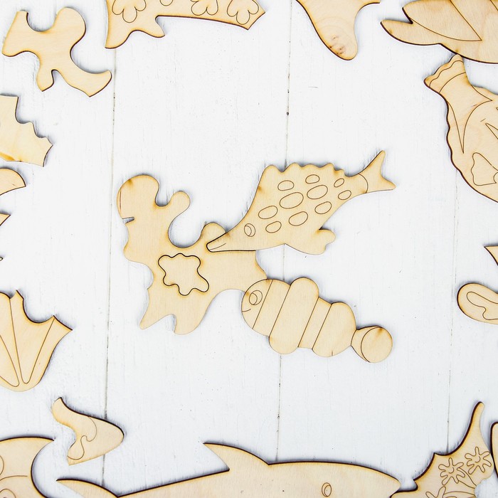 Пазл деревянный "Коралловый риф", 37 × 29,5 см, 41 элемент