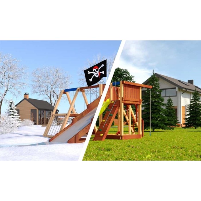 Спортивно-игровой уличный комплекс Савушка 4 сезона - 1