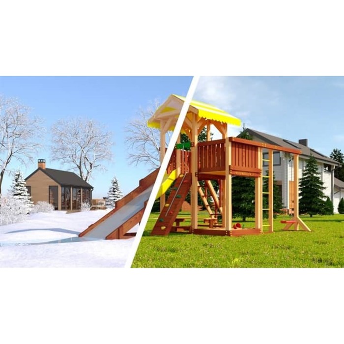 Спортивно-игровой уличный комплекс Савушка 4 сезона - 5