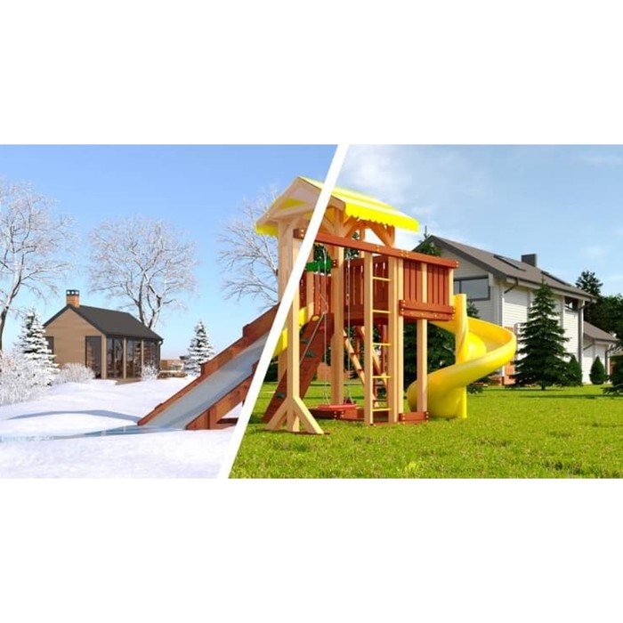 Спортивно-игровой уличный комплекс Савушка 4 сезона - 9