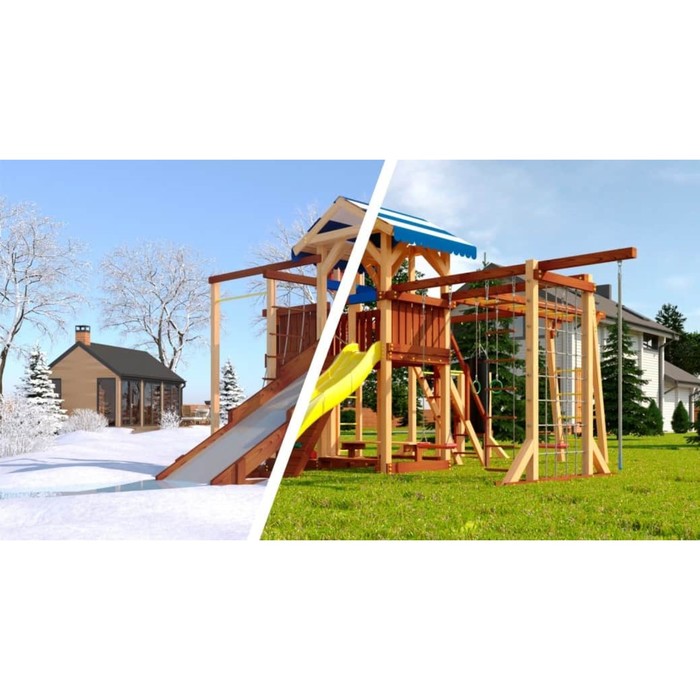 Спортивно-игровой уличный комплекс Савушка 4 сезона - 10