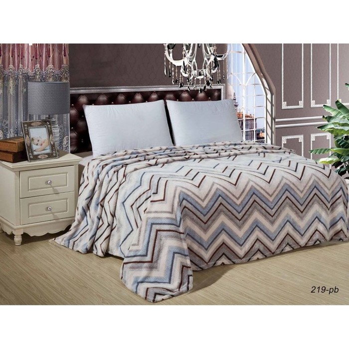 Плед "Бамбук", размер 150х200 см, велсофт 260 г/м2 150/219-be