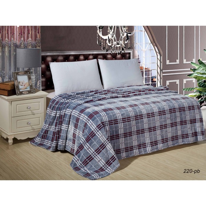 Плед "Бамбук", размер 150х200 см, велсофт 260 г/м2 150/220-be