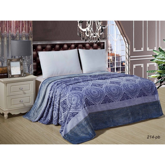 Плед "Бамбук", размер 200х220 см, велсофт 260 г/м2 200/214-be