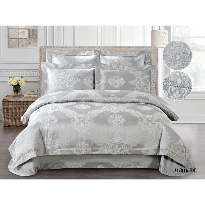 КПБ евро, 230х250 см, 200х220 см, 50х70 см, 70х70 см по 2 шт., жаккард 140 г/м2 31/016-DL