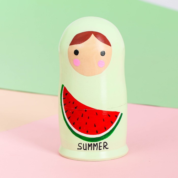 Матрешка 5 кукольная "Арбуз" 16 см