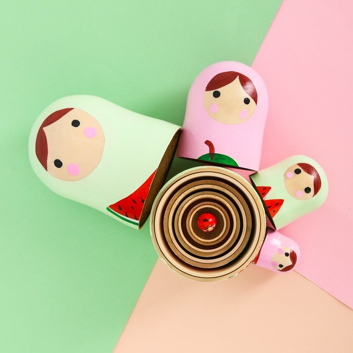 Матрешка 5 кукольная "Арбуз" 16 см