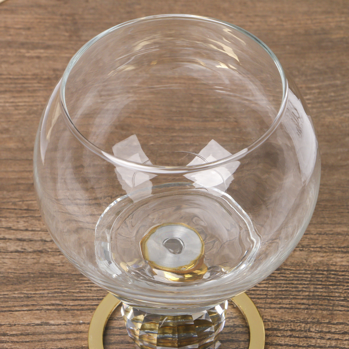 Подсвечник стекло на 1 свечу "Прозрачный шар" 12,5х8х8 см