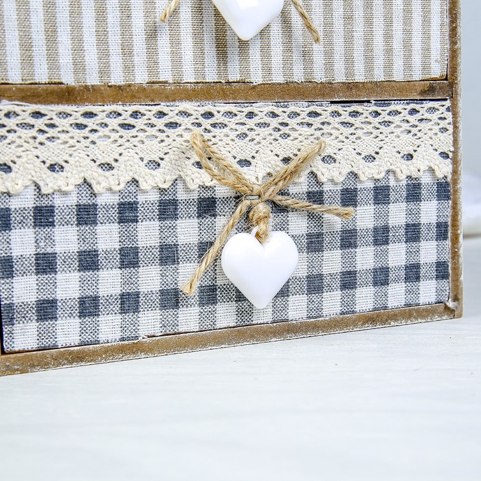 Шкатулка дерево 2 ящика "Комод Прованс" 25,6х18х11 см