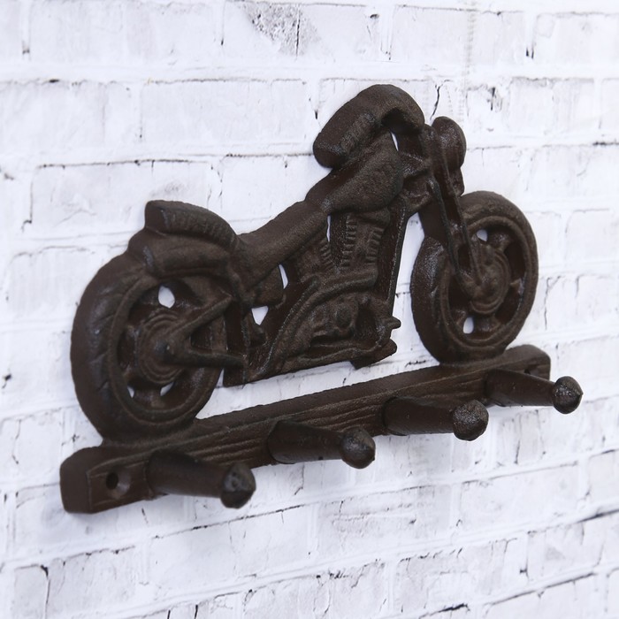 Крючки декоративные металл "Старый мотоцикл" 10,8х19,5х4 см