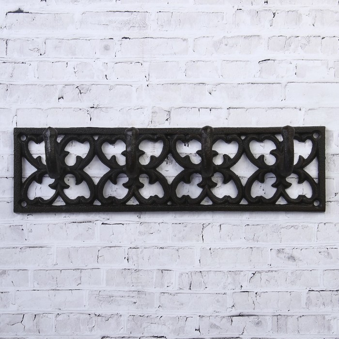 Крючки декоративные металл "Резной узор" 7,5х28,5х5,5 см