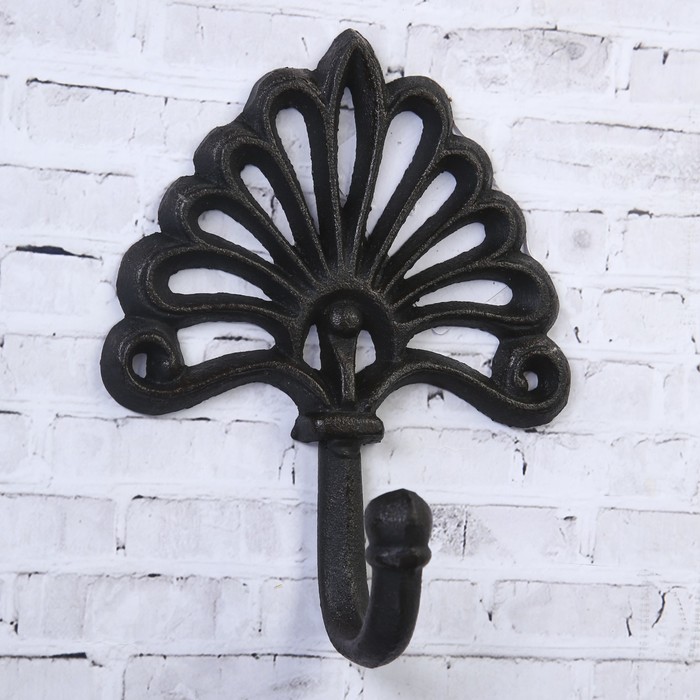 Крючок декоративный металл "Веер" 17х13,5х5,5 см