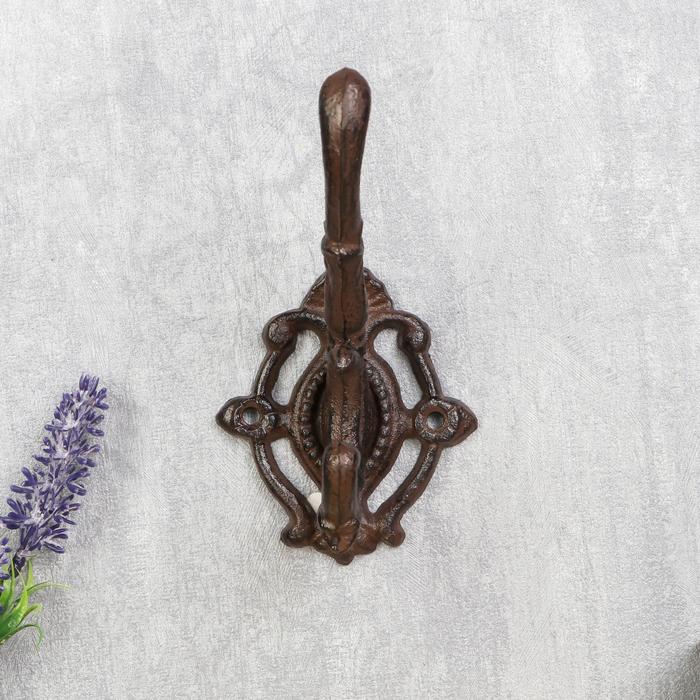 Крючок декоративный металл "Витой" 13,5х7,5х9,5 см