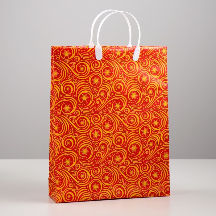 Пакет "Золотая вьюга", мягкий пластик, 40 х 30 см, 140 мкм