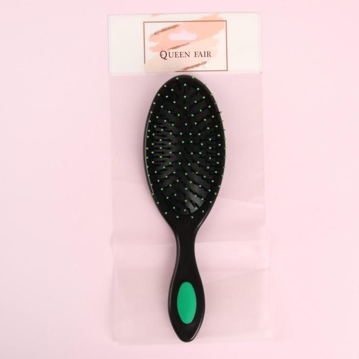 Расчёска массажная, овальная, цвет МИКС