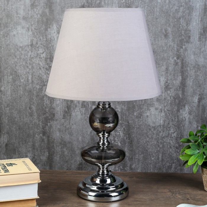 Лампа настольная Е27 25W 220В "Шанс серебро" 49,5х30,5х30,5 см
