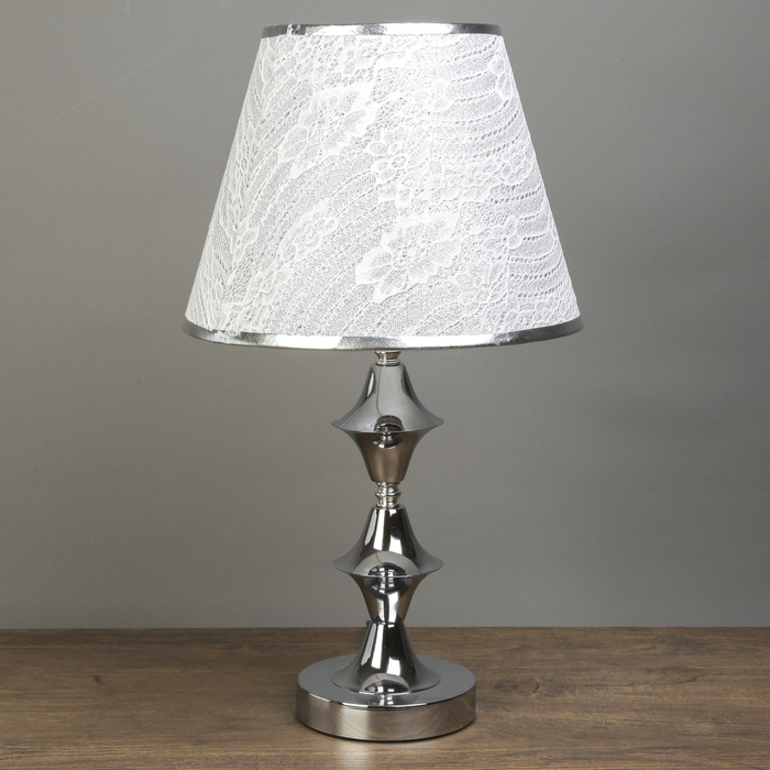 Лампа настольная Е27 25W 220В "Чивенна серебро" 50х28х28 см