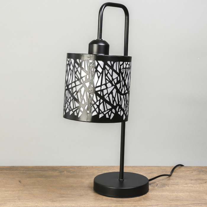 Лампа настольная Е27 25W 220В "Тенно черная" 48,5х24х14 см
